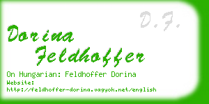 dorina feldhoffer business card